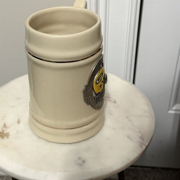 Vintage Green Bay Packers 1996 NFC Champions Beer Stein Mug Glass Pewter Ceramic - Picture 5 of 8